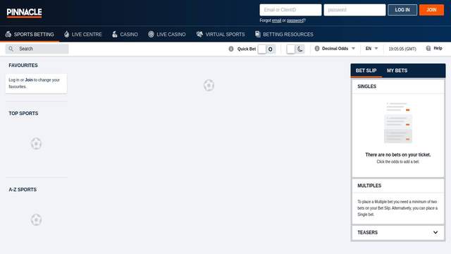 Pinnacle - sport betting utan svensk licens screenshot